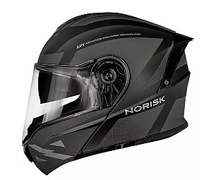 CAPACETE NORISK MOTION DEFENDER MATTE TIT/BLACK 58/M