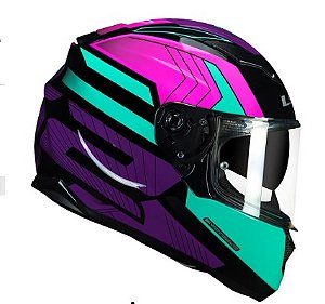 CAPACETE LS2 FF320 STREAM EXO BLK/BLUE/PINK 58/M