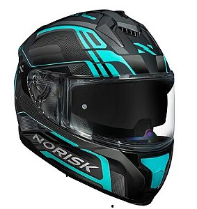 CAPACETE NORISK STRADA FLUX SILVER/BLUE 58/M
