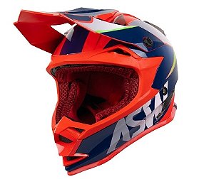 CAPACETE ASW FUSION HUBBLE AZUL VERMELHO 58  EAN  7908377150751