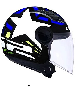 CAPACETE LS2 AIRFLOW OF562 STARWAR BLUE/HV YELLOW 60/L