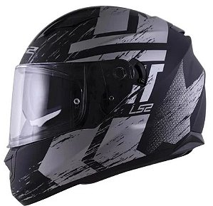CAPACETE LS2 FF320 STREAM HUNTER MATTE BLK/TITANIUM 56/S