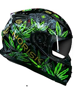 CAPACETE NORISK FF302 MAGIC SEEDS GREEN 58/M