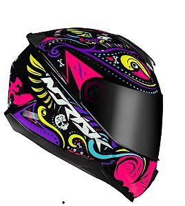 CAPACETE NORISK RAZOR CIRCUS BLACK/PINK 56/S