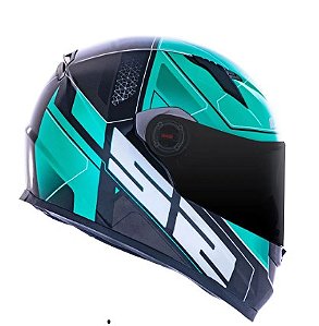 CAPACETE LS2 FF358 ULTRA BLK/GREEN 58/M