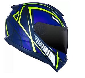 CAPACETE NORISK RAZOR NINJA MATTE BLUE/YELLOW 56/S