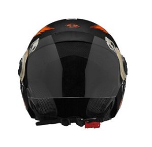 CAPACETE TORK NEW LIBERTY 3 COYOTE PRETO BRILHO 60