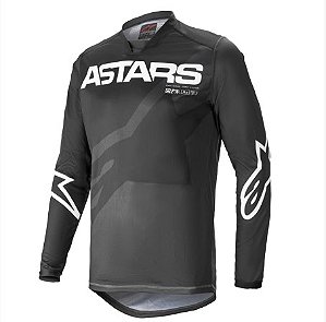 CAMISA ALPINESTARS RACER BRAAP 21 PRETO ANTHRACITE BRANCO M  EAN  8059175272301