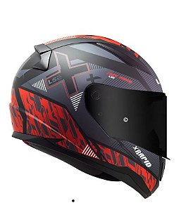 CAPACETE LS2 RAPID FF353 XTREET MATTE BLK/RED 60/L