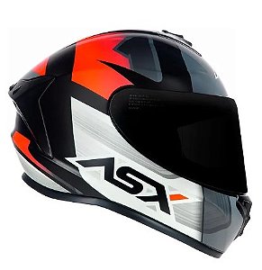 CAPACETE ASX DRAKEN STRIKER FOSCO PRETO/GRAFITE/VERMELHO 62/XL