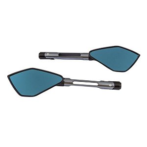 ESPELHO ESPORTIVO TWINS TRAPEZIO MINI TITANIO