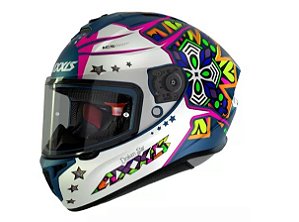 CAPACETE AXXIS SEGMENT STAR C7 - BLUE GLOSS 62