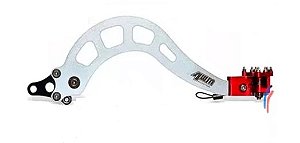 PEDAL FREIO CRF 250F 19... ALUMINIO RETRATIL PRATA/VERMELHO