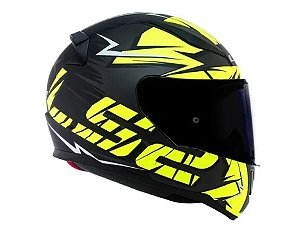 CAPACETE LS2  RAPID FF353 CROMO MATTE BLK/HI-VIS YLW 62/XL