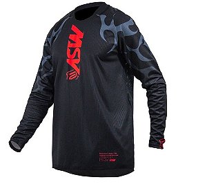 CAMISA ASW IMAGE META PRETO CINZA VERMELHO M  EAN  7908377165601