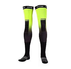 MEIAO MATTOS RACING KNEE BRACE AMARELO FLUOR