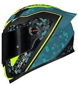CAPACETE LS2 FF358S STRIKER BLUE/HV YELLOW 56/S