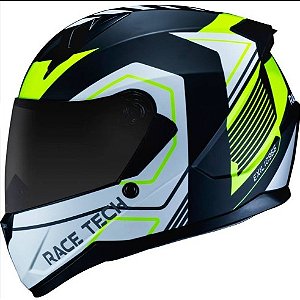 CAPACETE RACE TECH SECTOR EXILIO MATTE BLK/YELLOW 62/XL