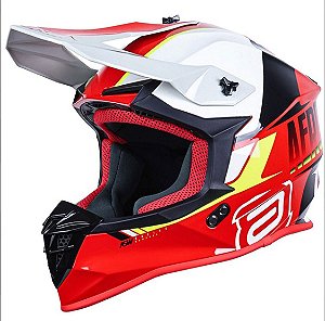 CAPACETE ASW R3 EVADE VERMELHO PRETO CINZA AMARELO 62  EAN  7908377166721