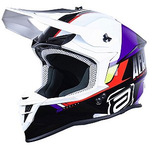 CAPACETE ASW R3 EVADE PRETO ROXO BRANCO 60  EAN  7908377166677