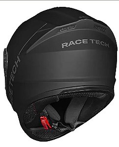 CAPACETE RACE TECH HIT MONOCOLOR MATTE BLACK 56/S