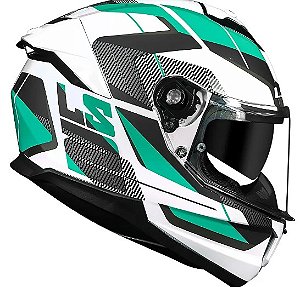 CAPACETE LS2 STREAM II FF808 ROAD WHT/GREEN 58/M