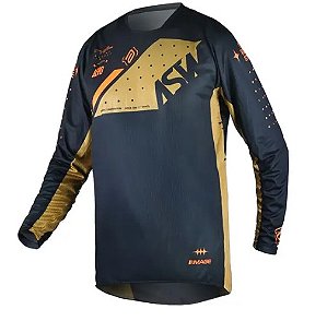 CAMISA ASW IMAGE KARMA PRETO DOURADO LARANJA FLUO G  EAN  7908377179615