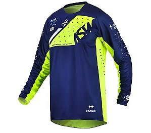 CAMISA ASW IMAGE KARMA MARINHO AMARELO FLUO BRANCO G  EAN  7908377179554