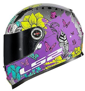 CAPACETE LS2 FF358 DREAMCATCHER SILVER/YELLOW 58/M