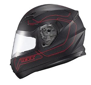 CAPACETE TEXX STRIKE PANTHER VERM FOSCO 56