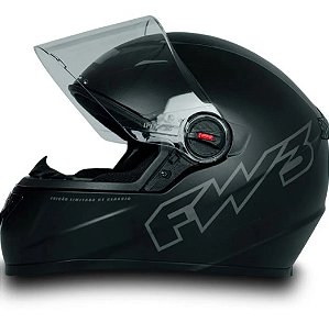 CAPACETE FW3 GT CLASSIC PRETO FOSCO 56