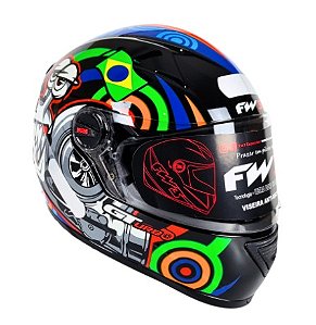 CAPACETE FW3 GT TURBO PRETO 58