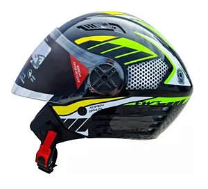 CAPACETE FW3 X OPEN PRETO BRASIL 58