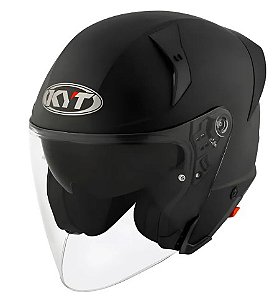 CAPACETE KYT TTR-JET PLAIN ICE MATT BLACK L