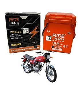 BATERIA CG 2,5A RIDE GEARS (COM FIOS)