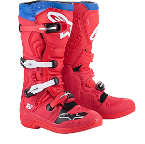 BOTA ALPINESTARS TECH 5 VERMELHO BRIGHT AZUL ALPINE 11 EAN 8059347199368