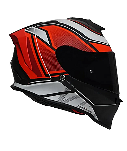 CAPACETE ORIGINE DINAMO GALAXI FLUO RED-BLACK GLOSS XL