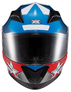 CAPACETE TEXX STRIKE SUPERSTAR AZ/VM/BC 56