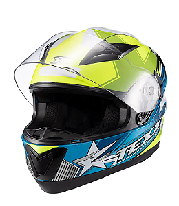CAPACETE TEXX STRIKE SUPERSTAR VD/AZ/BC 60