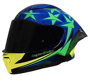 CAPACETE ORIGINE PISTA STAR BRAZIL BLUE GLOSS XL