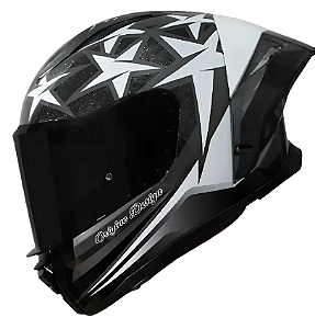 CAPACETE ORIGINE PISTA STAR WHITE BLACK GLOSS M