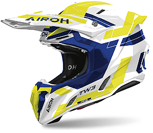 CAPACETE AIROH TWIST 3 DYNASTY BLUE/YELLOW GLOSS 56