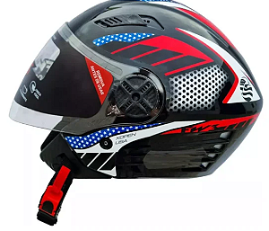 CAPACETE FW3 X OPEN PRETO USA 60