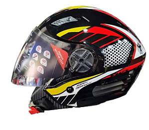 CAPACETE FW3 X OPEN PRETO GER 56