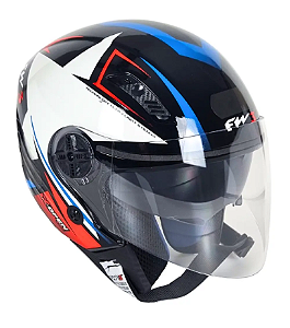 CAPACETE FW3 X OPEN UP STAR AZ/VM 58