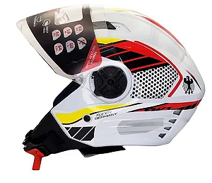 CAPACETE FW3 X OPEN BRANCO ALEMANHA 56