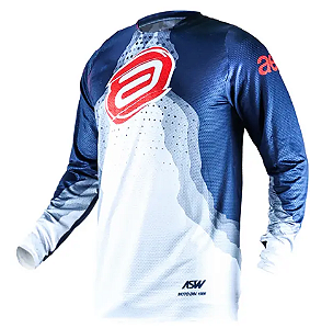 CAMISA ASW VENTED DIFFUSE MARINHO BRANCO VERMELHO GG  EAN  7908377185692