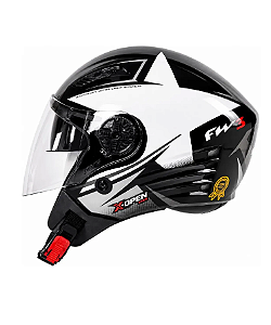 CAPACETE FW3 X OPEN UP STAR GRAFITE/PRATA 60
