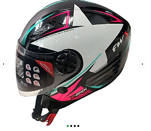 CAPACETE FW3 X OPEN UP STAR AZ TIFFANY COM ROSA 56