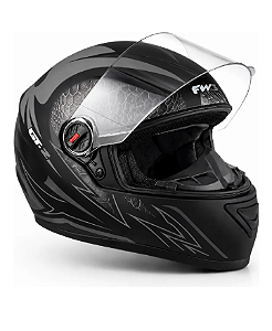 CAPACETE FW3 GT2 PRETO FOSCO 58